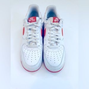 Men’s Air Force Nike, Orange and White, size 9